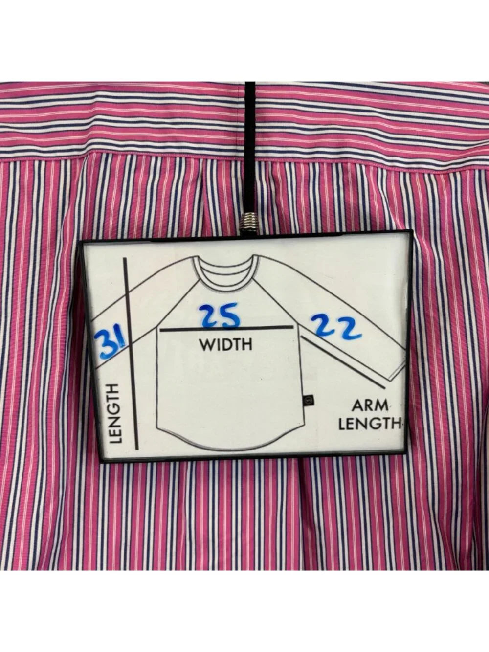 Ralph Lauren Mens 15-1/2 Classic Fit Button-Down Shirt Pink Striped Long Sleeve